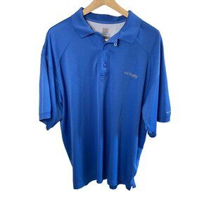 Columbia Omni Freeze Blue Short Sleeved Collared Mens Pullover Shirt Sz XL